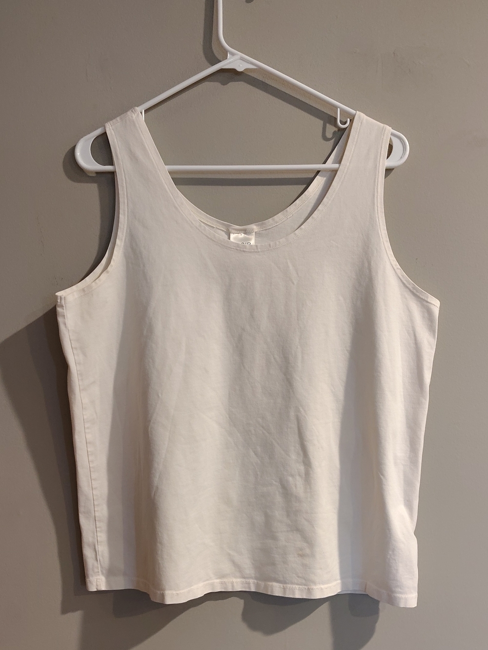 Blair Women's Large White Scoop‎ Neck Tank Top